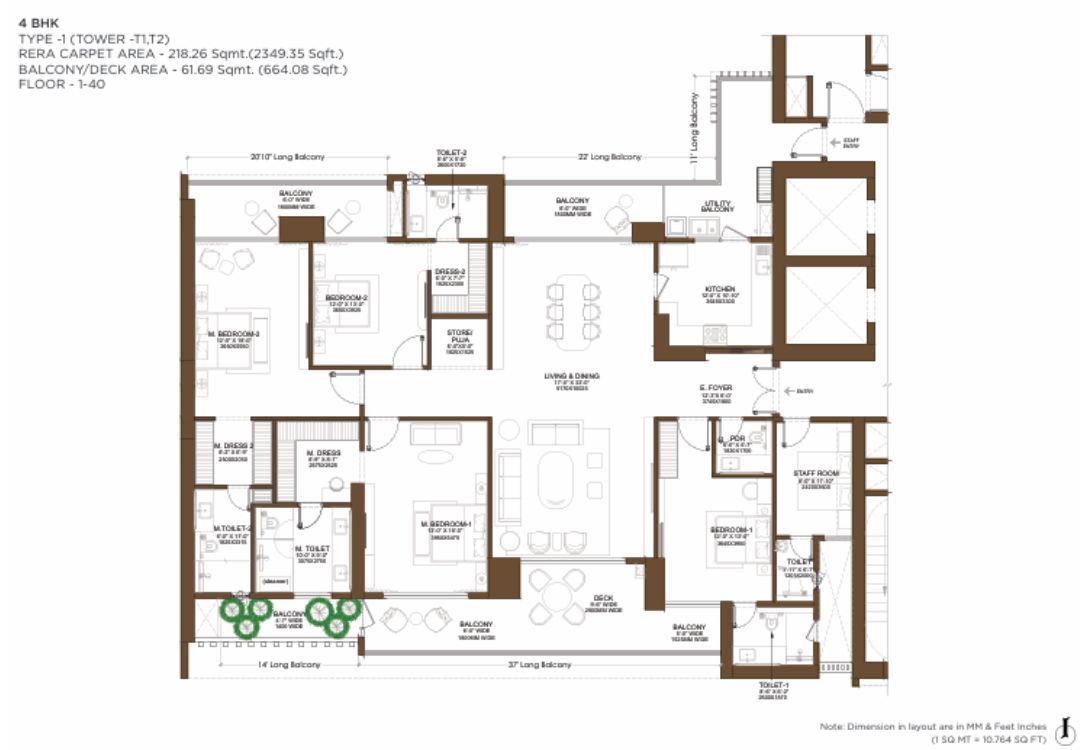 Birla Estates Sec 31 Floor Plan